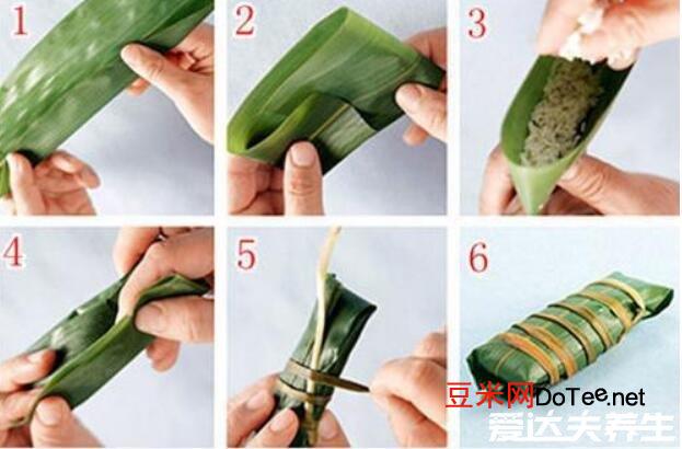 包粽子的六个步骤，可以包出三角粽/塔型粽/长粽