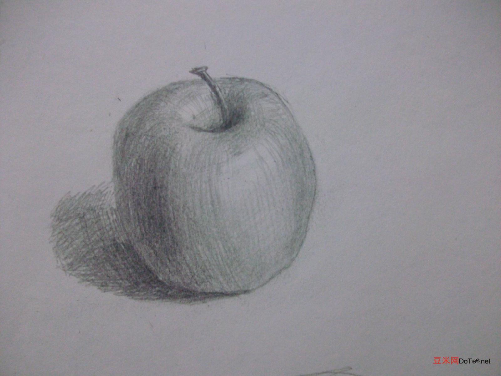 初学者苹果怎么画素描，新手怎样画好苹果的结构素描