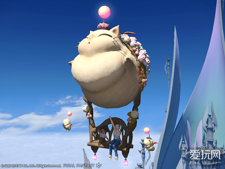 《最终幻想14》国际服推出胖莫古力双人飞行坐骑