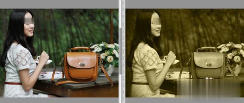 ps纯色填充把人物照片制作成发黄旧照片效果教程
