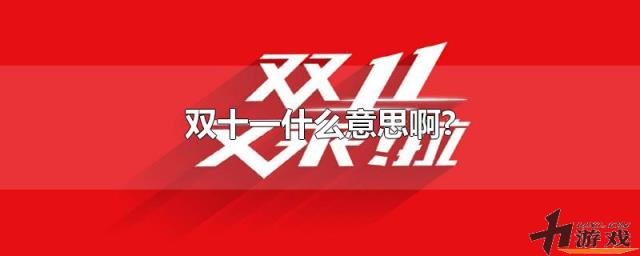 双十一什么意思啊?，双十一什么意思啊英文