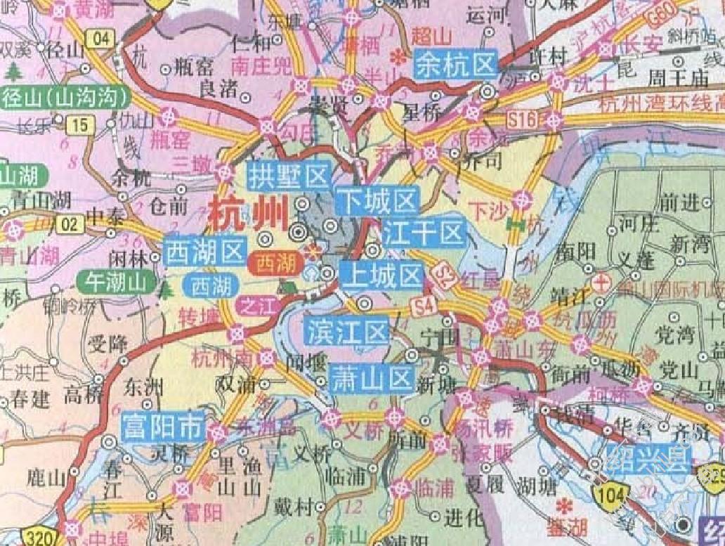 杭州地图全图高清版本
